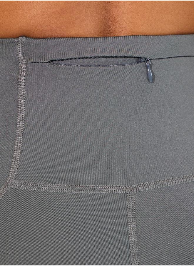 Styli Stitch Detail Back Waist Zipper Pocket Leggings  - Image 3
