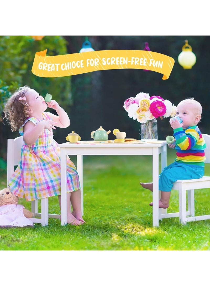 TOY GARDEN Kids Tea Toy Set with Tea Pot Cups, Toddler Girl Boy Afternoon Tea Toy Kitchen Accessories Play Food Playset for Kids Tea Party Toys - Image 5