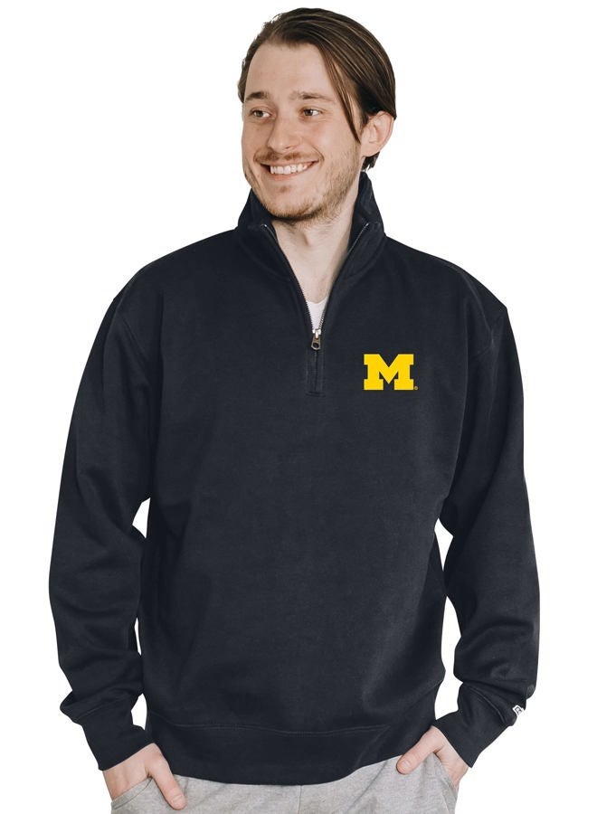 Blue 84 Men's Quarter Zip Sweatshirt Icon X-Large Blue - Image 2