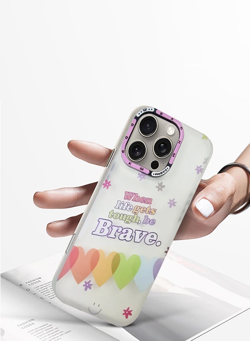 Techie غطاء خلفي بشعار جمالي مع واقي عدسة كاميرا بارز لهاتف آبل آيفون 16 برو - Image 5