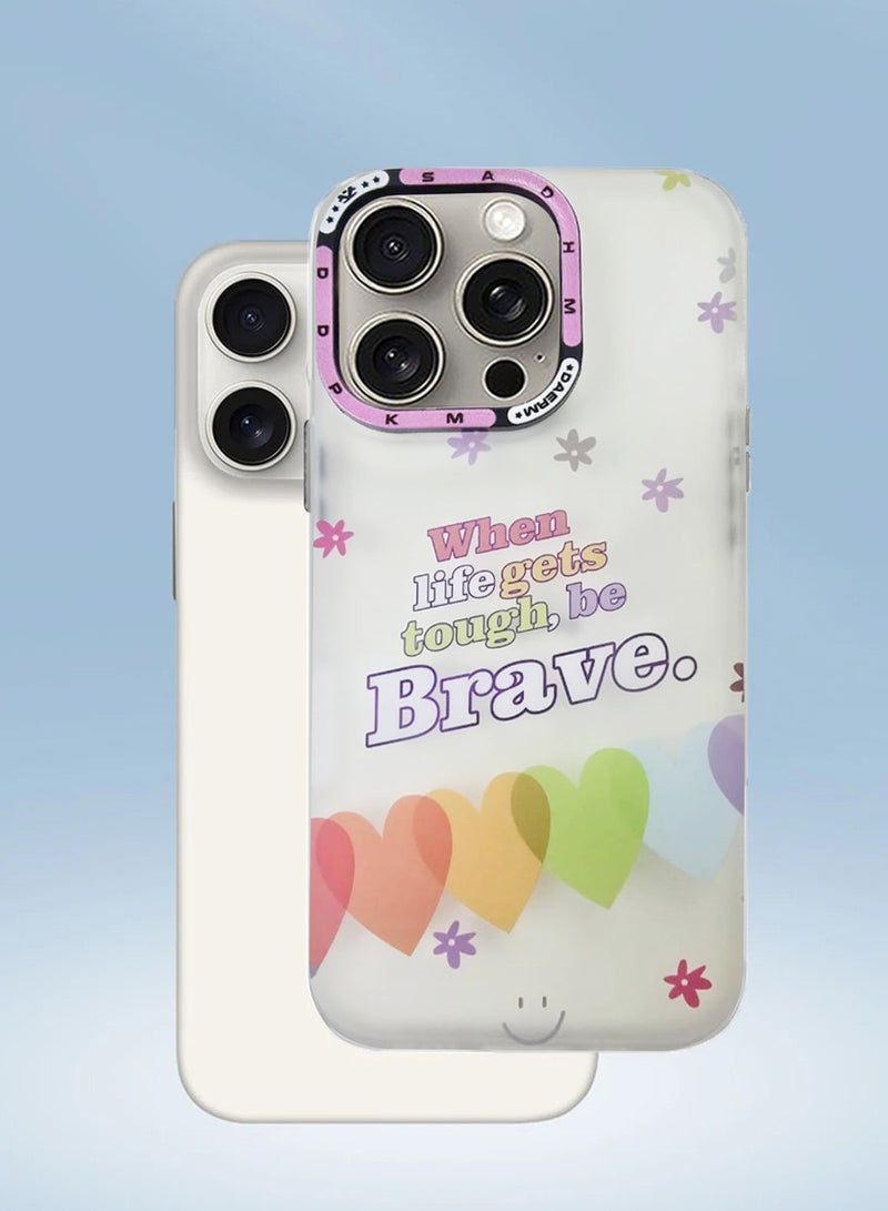 Techie غطاء خلفي بشعار جمالي مع واقي عدسة كاميرا بارز لهاتف آبل آيفون 16 برو - Image 2