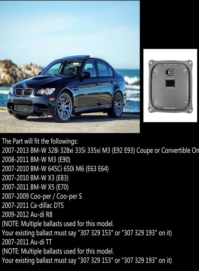 AKWH وحدة تحكم في كوابح زينون HID رقم 1307329153 لسيارات BMW E92 E93 328i M3 X3 X5 Mini Cooper Cadillac DTS Au-di TT R8 Mini موديلات 2007-2013 (رقم القطعة 130732915301 AKWH) - Image 3