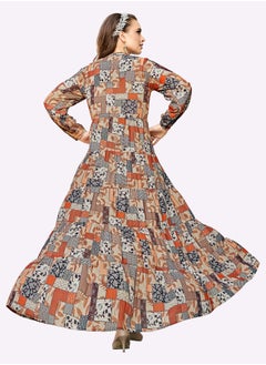 SARA Sara Collage Print Jalabiya  - Image 3