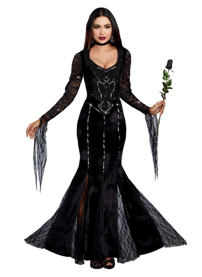 Dreamgirl - Dreamgirl Adult Womens Morticia Costume, Frightfully Beautiful Halloween Costume - Large - Image 1