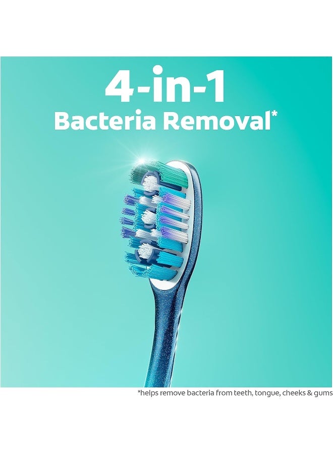 Colgate 360 Whole Mouth Clean, Medium Toothbrush for Adults, 4 Pack, Packaging May Vary - Image 2