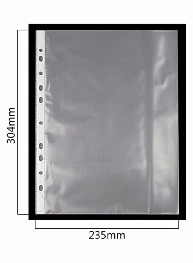 Generic - A4 Clear Page Protectors, 100 Pages Sheet Protector for 11 Ring Binders Plastic Sleeves Paper File Letter Sheet Clear Sheet Protector Transparent Document Pocket Folder Wallets Sleeves (Thicker 7C) - Image 1