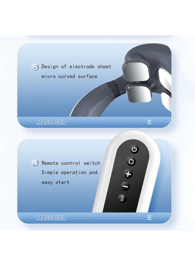 klarako Cervical Spine Massager, Cervical Charging Neck & Shoulder Physiotherapy Instrument Massager with 4 Head 9 Kinds of Massage Modes for Elders, Friend, Adult, More Effective with Oil  - Image 3