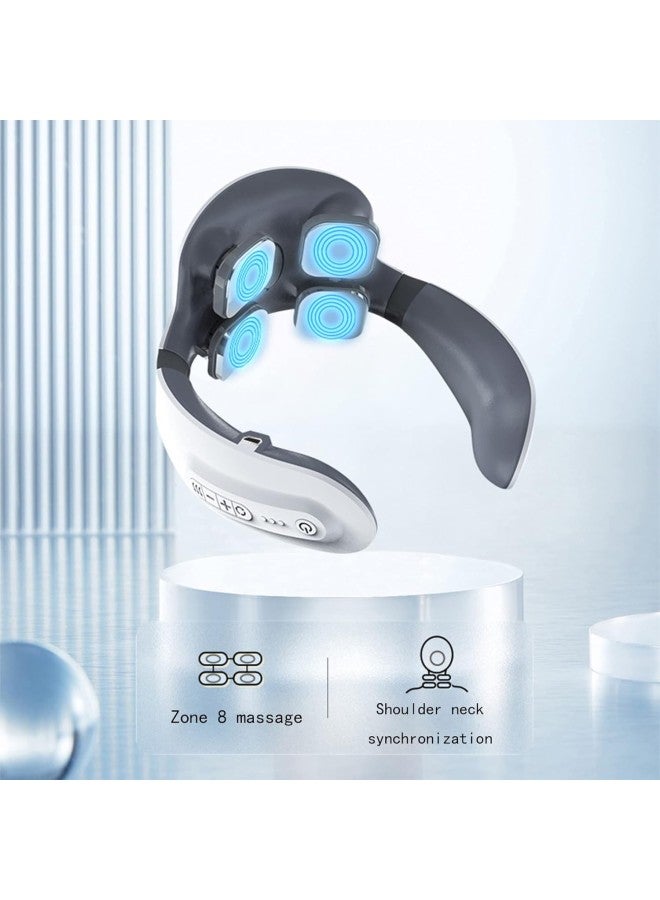 klarako Cervical Spine Massager, Cervical Charging Neck & Shoulder Physiotherapy Instrument Massager with 4 Head 9 Kinds of Massage Modes for Elders, Friend, Adult, More Effective with Oil  - Image 4
