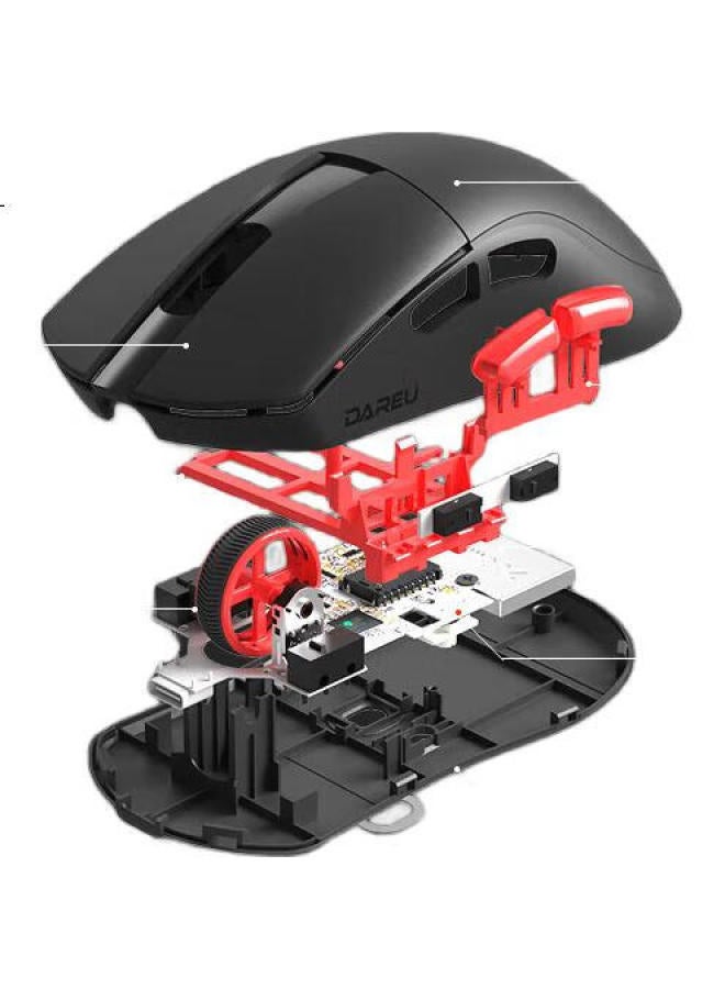 Daryo A950 Air Cicada Wing Dual Mode Wireless Mouse Small Hand Wireless Wired Gaming Mouse Paw3950 Holeless Lightweight About 35G - White - Image 3