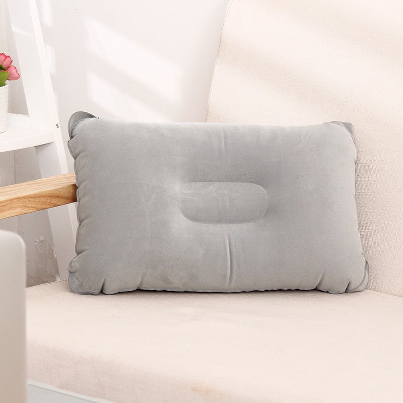 Portable Inflatable Travel Pillow for Outdoors Grey 