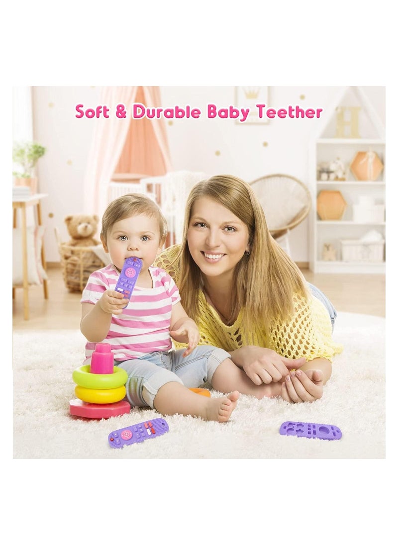 SINCHER - Silicone Baby Teething Toys, Remote Control Shape for Babies Chew Toys, Relief Soothe Babies Gums - Image 1