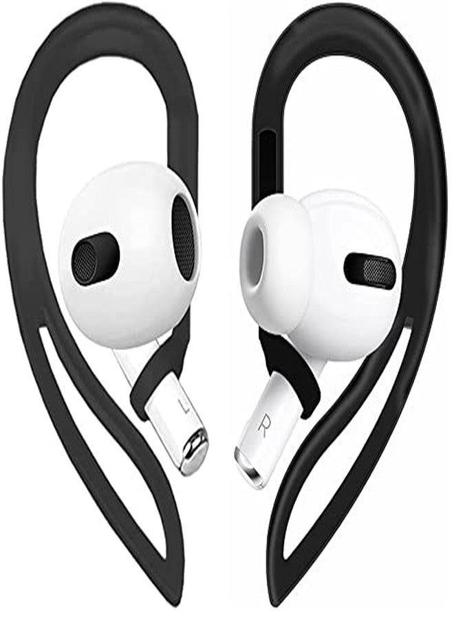 JNSA AirPod Ear Hooks Anti-Slip Anti-Drop Earhooks Compatible with AirPods 3/2 / 1/ Pro,Black - Image 1