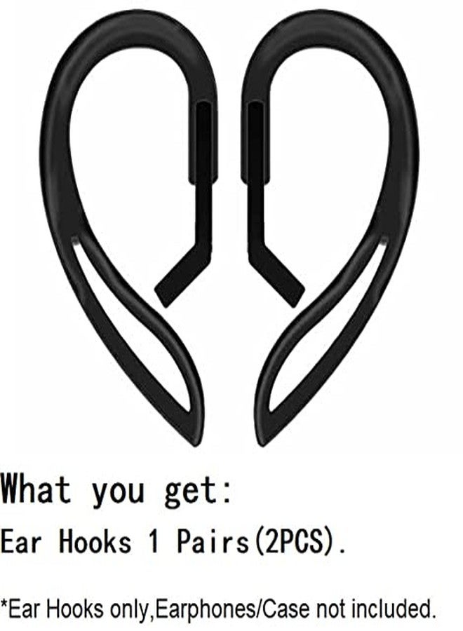 JNSA AirPod Ear Hooks Anti-Slip Anti-Drop Earhooks Compatible with AirPods 3/2 / 1/ Pro,Black - Image 5