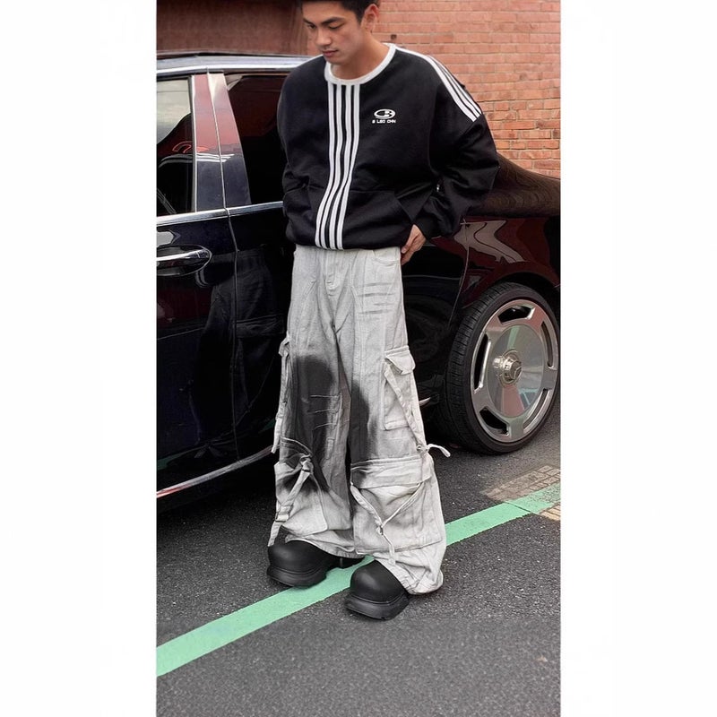 Unisex Classic Denim Jeans Loose Fit Daily Outdoor Wear - Image 2