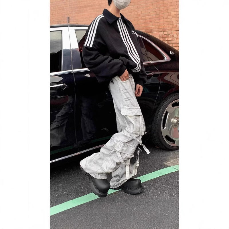 Unisex Classic Denim Jeans Loose Fit Daily Outdoor Wear - Image 4