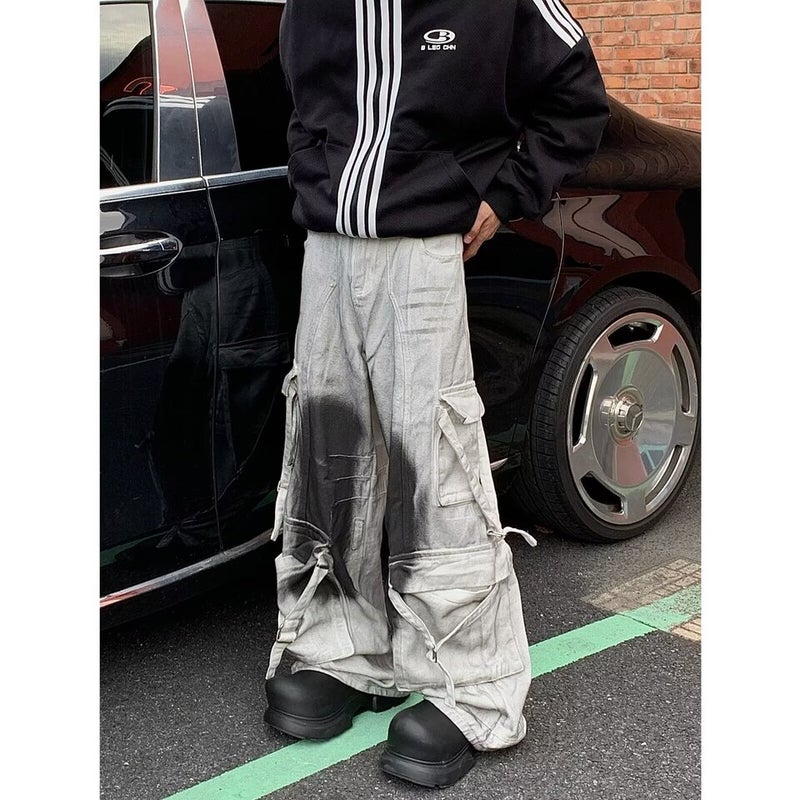 Unisex Classic Denim Jeans Loose Fit Daily Outdoor Wear - Image 1