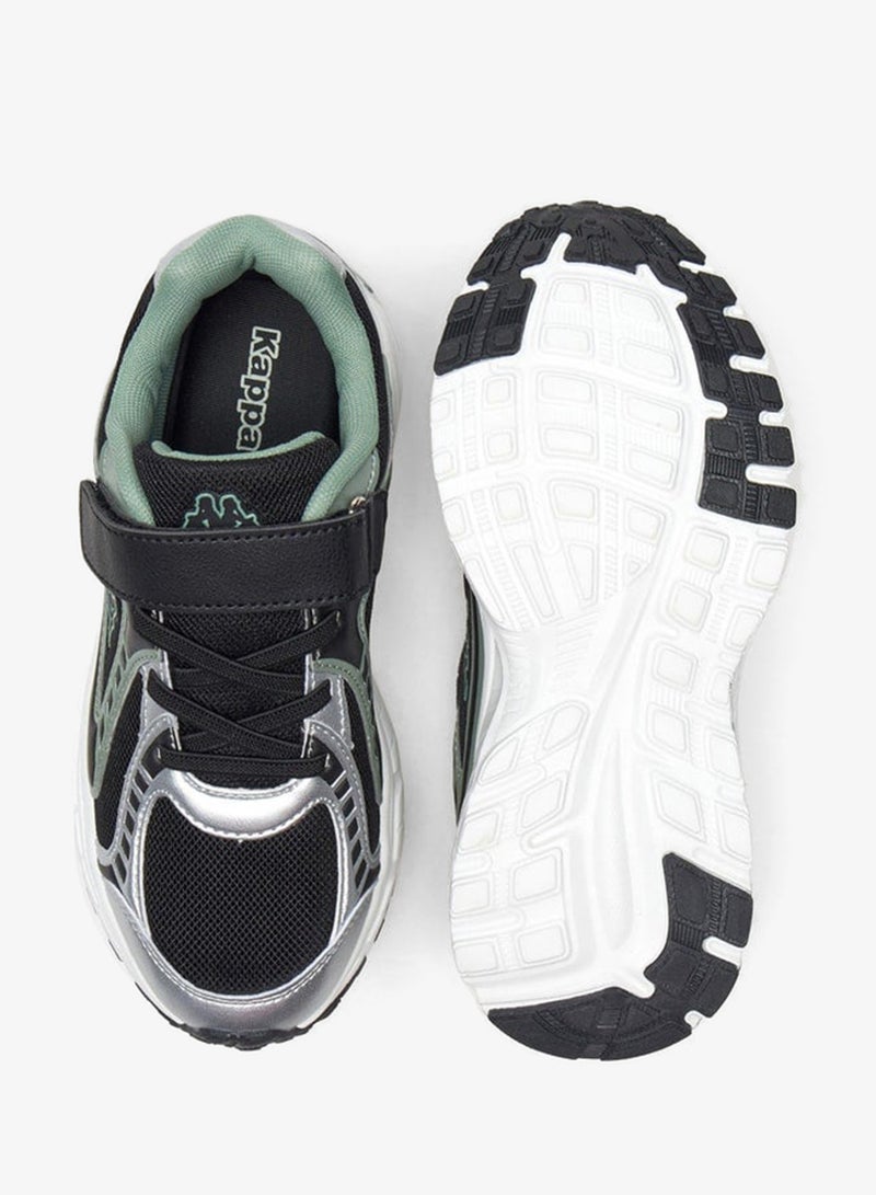 Kappa Boys' Textured Sports Shoes with Hook and Loop Closure - Image 4