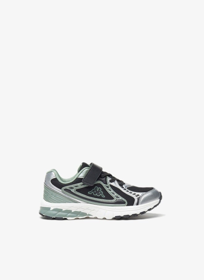 Kappa Boys' Textured Sports Shoes with Hook and Loop Closure - Image 1