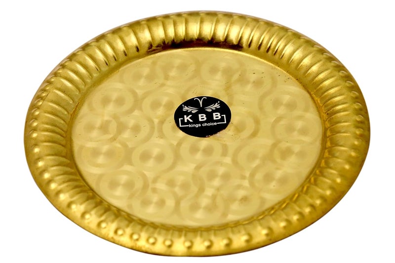 KBB Brass Pojja Thali Bhog Set Puja Set Desig Plain - Image 3
