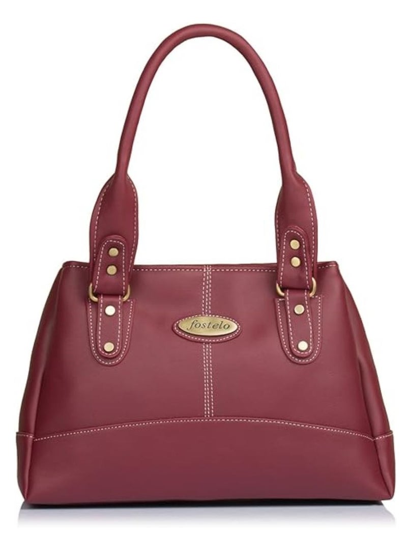 Fostelo - Women's Catlin Handbag (Maroon) (FSB-1033) - Image 1