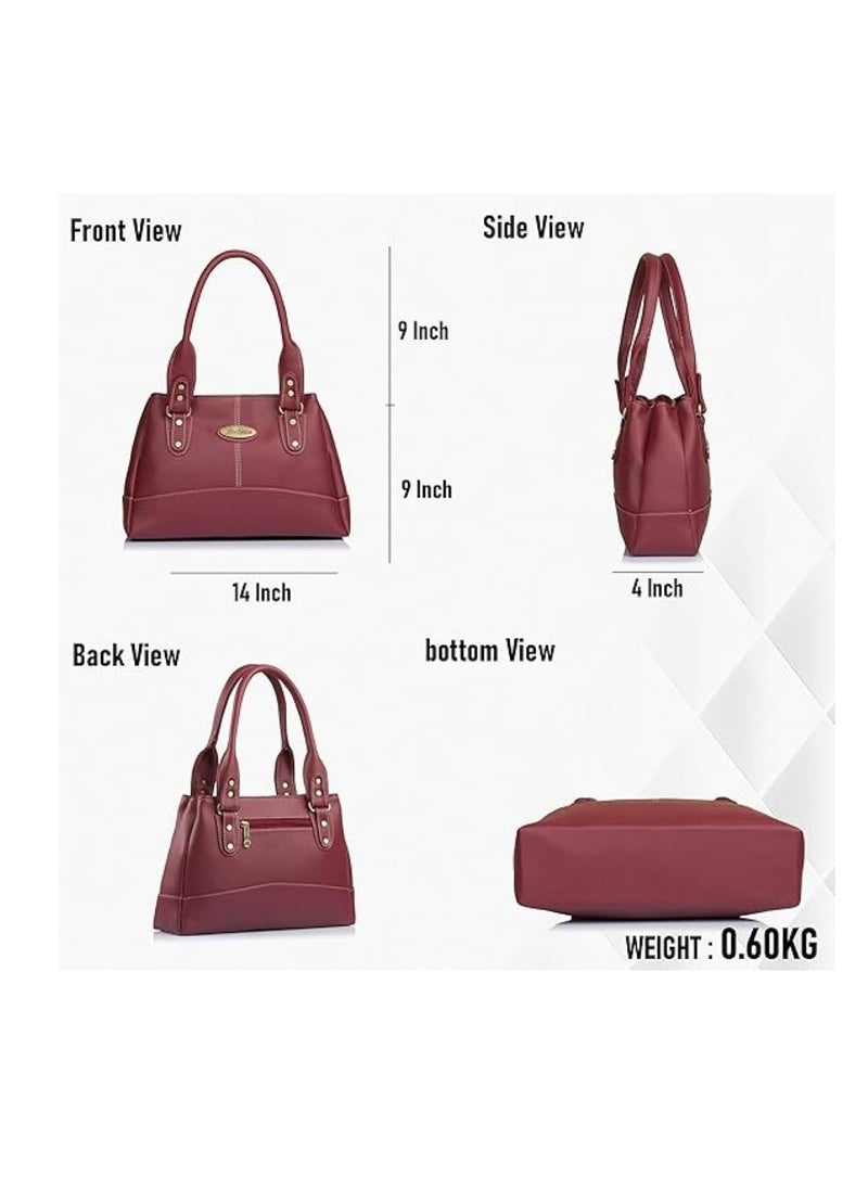 Fostelo - Women's Catlin Handbag (Maroon) (FSB-1033) - Image 1