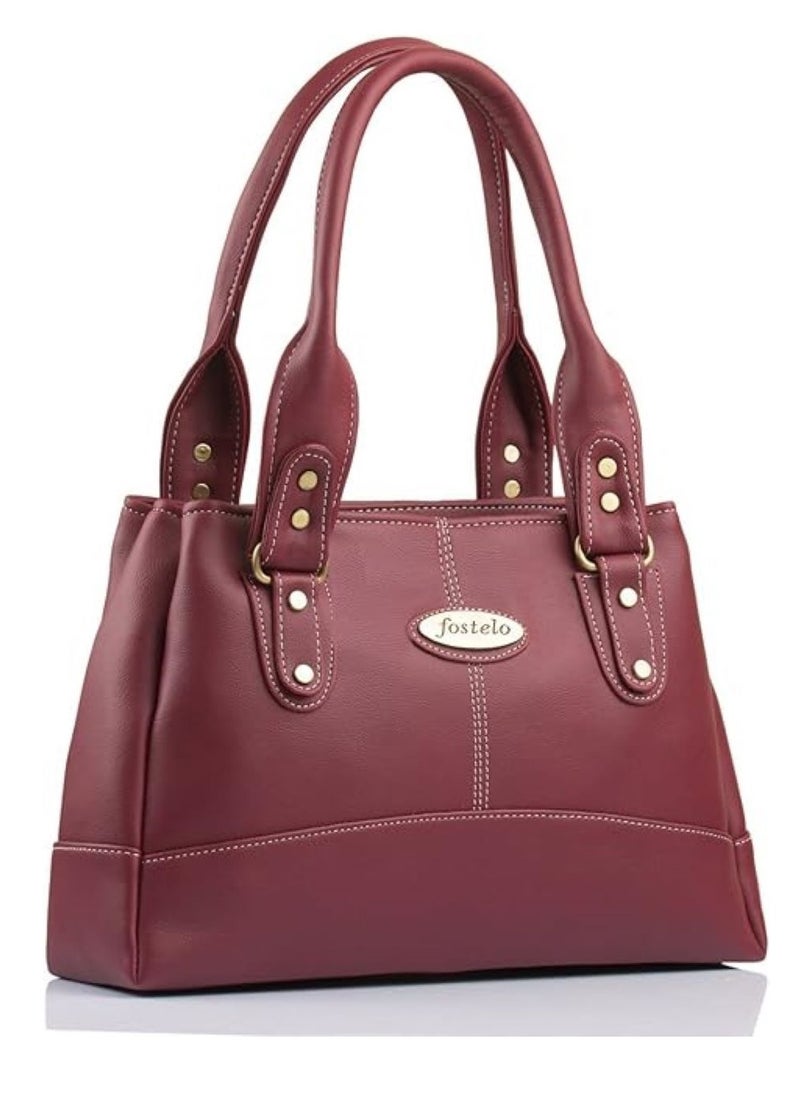Fostelo - Women's Catlin Handbag (Maroon) (FSB-1033) - Image 1