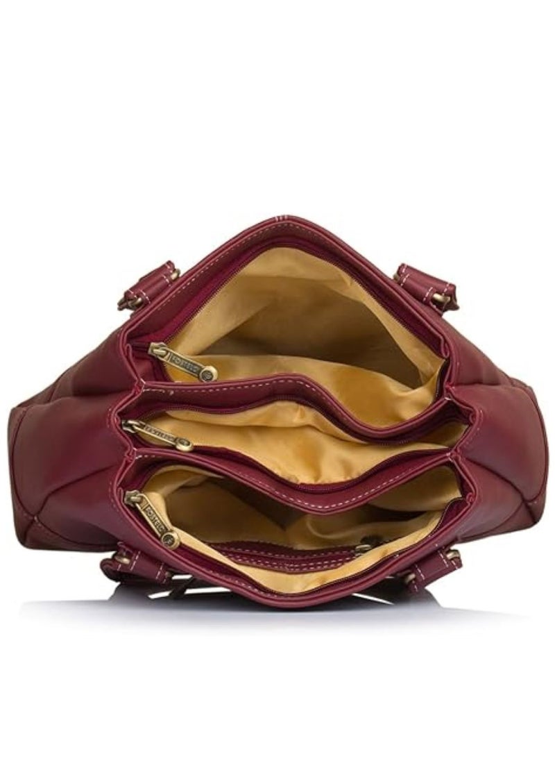 Fostelo - Women's Catlin Handbag (Maroon) (FSB-1033) - Image 1