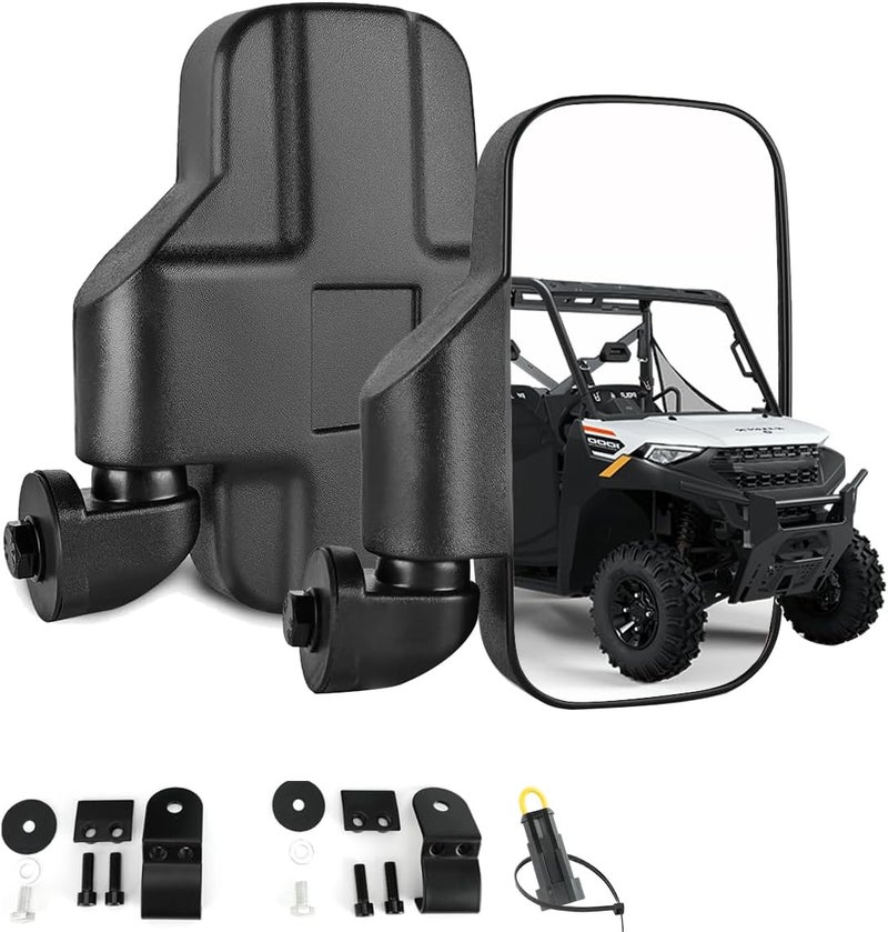 SUNPIE UTV Side View Mirrors for Polaris Ranger and Can-Am Models - Image 1