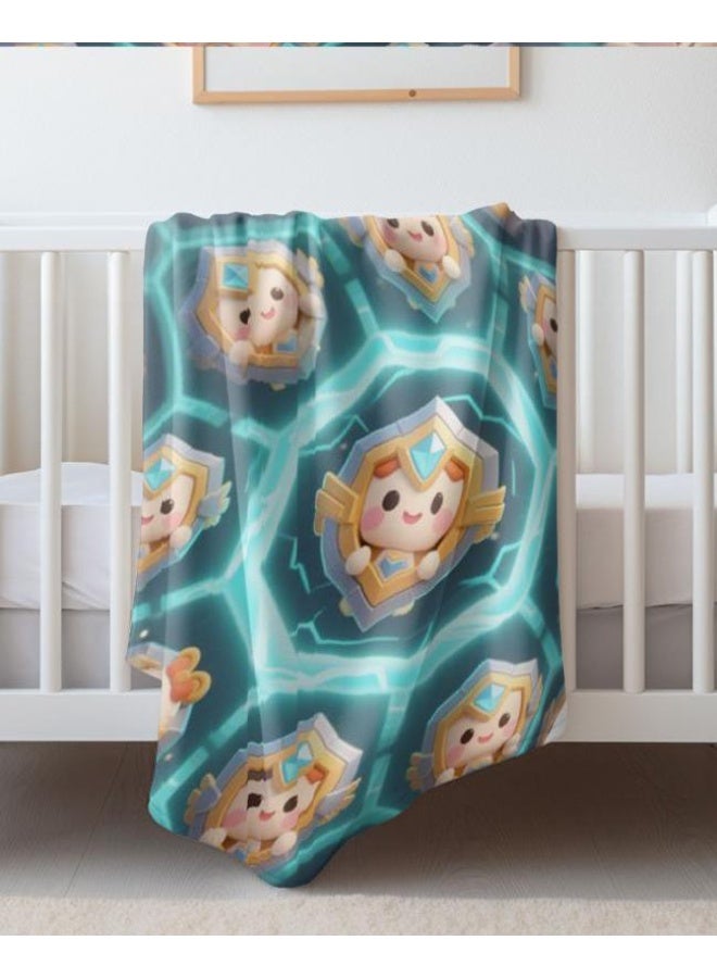 عام بطانية رقيقة من الفانيلا الكرتونية للأطفال والرضع (دافئة ومريحة، ومناسبة للنوم والألعاب) 70 سم * 100 سم - Image 1