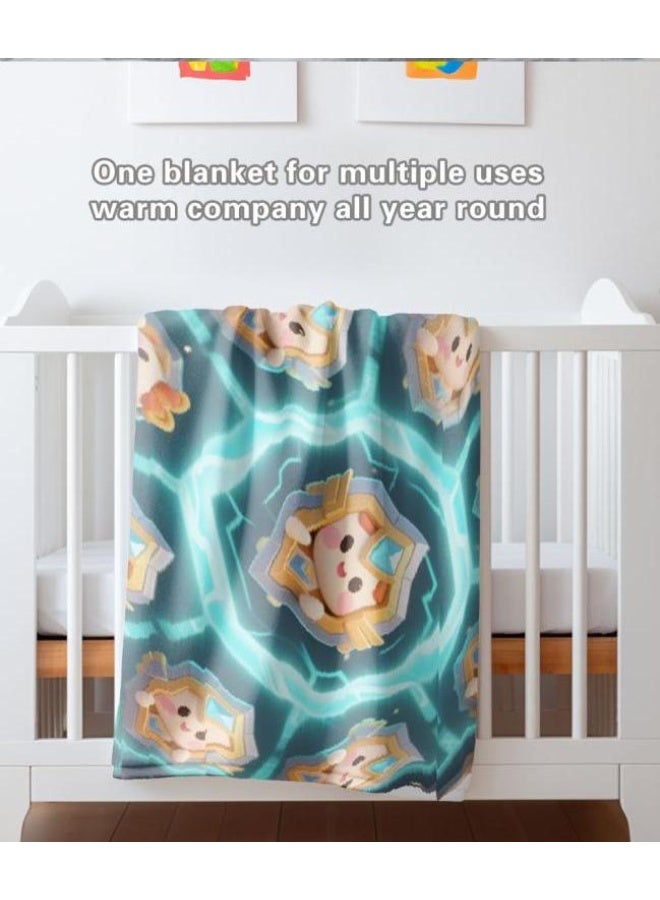 عام بطانية رقيقة من الفانيلا الكرتونية للأطفال والرضع (دافئة ومريحة، ومناسبة للنوم والألعاب) 70 سم * 100 سم - Image 2