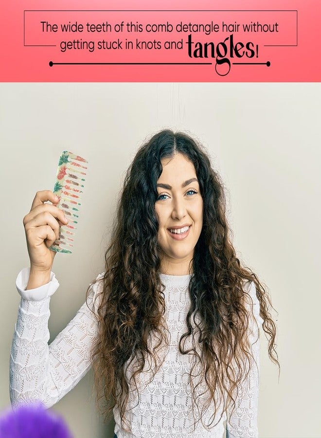 FOLELLO - Professional Detangling Wide Teeth Hair Comb for Women & Men - Ergonomic Rounded Corners Shampoo Comb for Curly and Wavy Hair - Comfortable & Lightweight Comb - Image 5