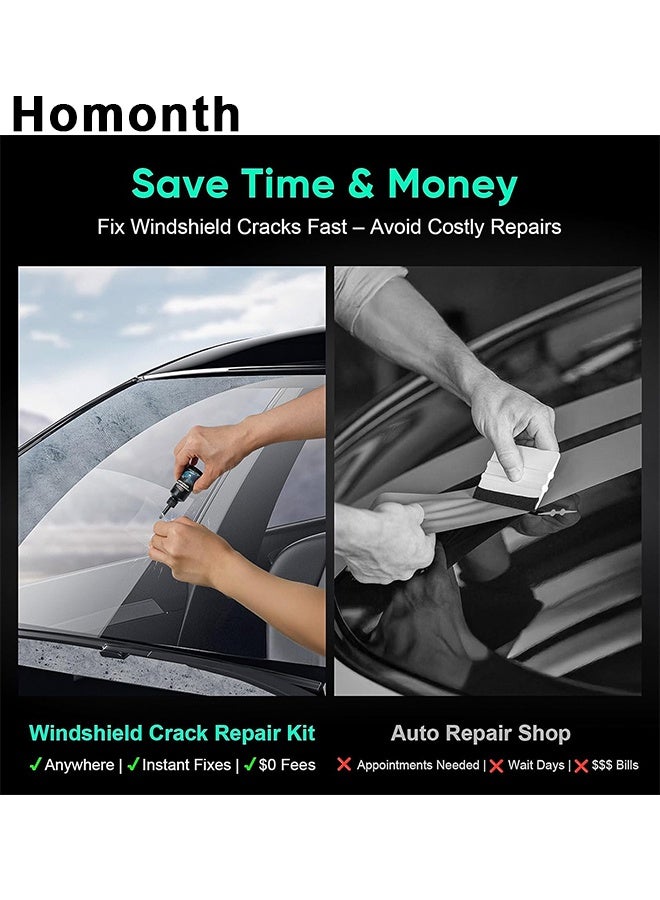 الشهر عدة إصلاح تشقق الزجاج الأمامي، ترقية 2025 لعدة إصلاح تشقق الزجاج الأمامي للسيارة، سائل إصلاح الزجاج للتشققات والرقائق، مجموعة إصلاح للصخور لإصلاح النوافذ والمرايا والزجاج، لجميع أنواع التشققات، أداة زجاج سيارة لإصلاح الرقائق - Image 3