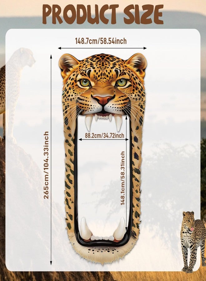 Oitnlaughter Leopard Birthday Door Banner Cheetah Party Decorations Cheetah Print Door Cover Jungle Animal Hanging Banner Leopard Porch Sign for Birthday Safari Theme Wild Animals Party Baby Shower Supplies - Image 2