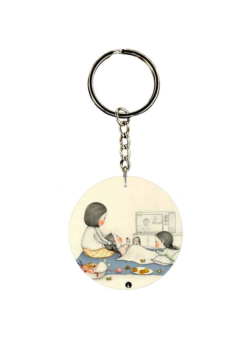 RKN Cartoon Printed Double Sided Keychain