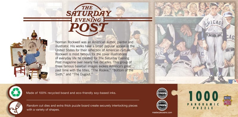 MasterPieces 1000 Piece Jigsaw Puzzle for Adults, Family, Or Kids - Baseball Collection by Norman Rockwell - 13"x39" - Image 3