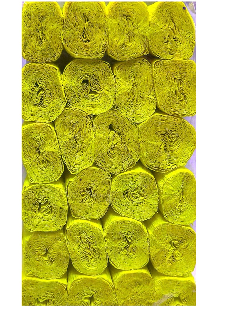 كريب ورق غاسل لون واحد 1.5 بوصة اللون الأصفر حزمة من 24 - Image 2