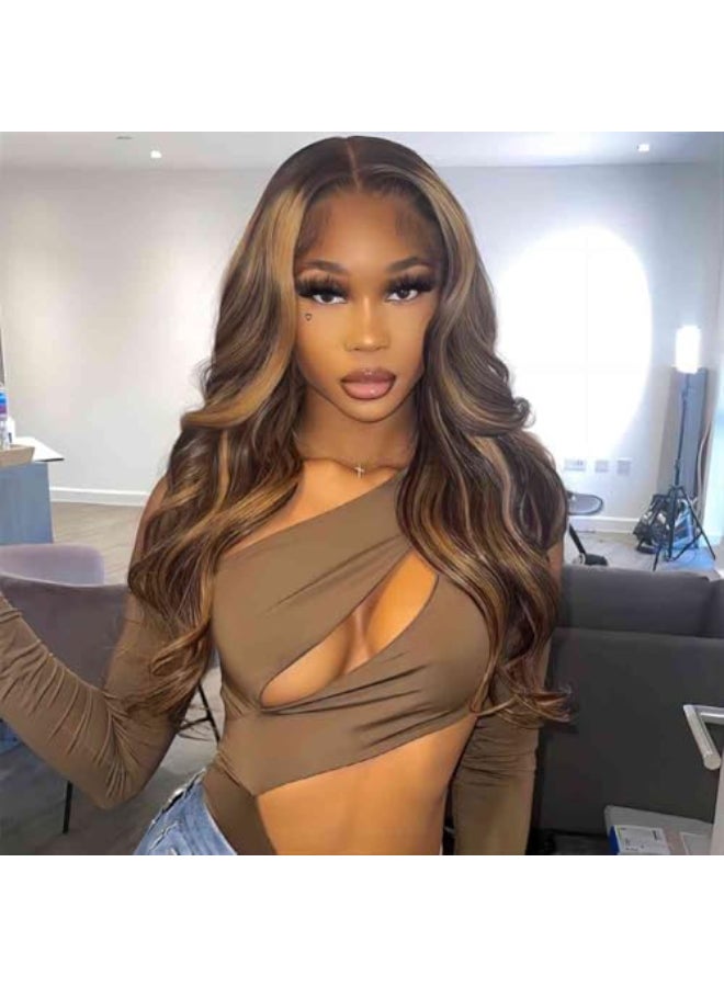ISEE Wear and Go Glueless Wig HD Lace Front Wigs Human Hair Body Wave Wigs for Black Women 427 Honey Blonde Ombre Highlight Glueless Wigs Human Hair Pre Plucked 20 Inch180 Density - Image 3