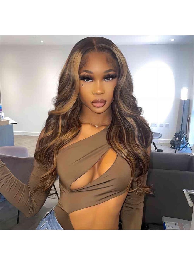 ISEE Wear and Go Glueless Wig HD Lace Front Wigs Human Hair Body Wave Wigs for Black Women 427 Honey Blonde Ombre Highlight Glueless Wigs Human Hair Pre Plucked 20 Inch180 Density - Image 4