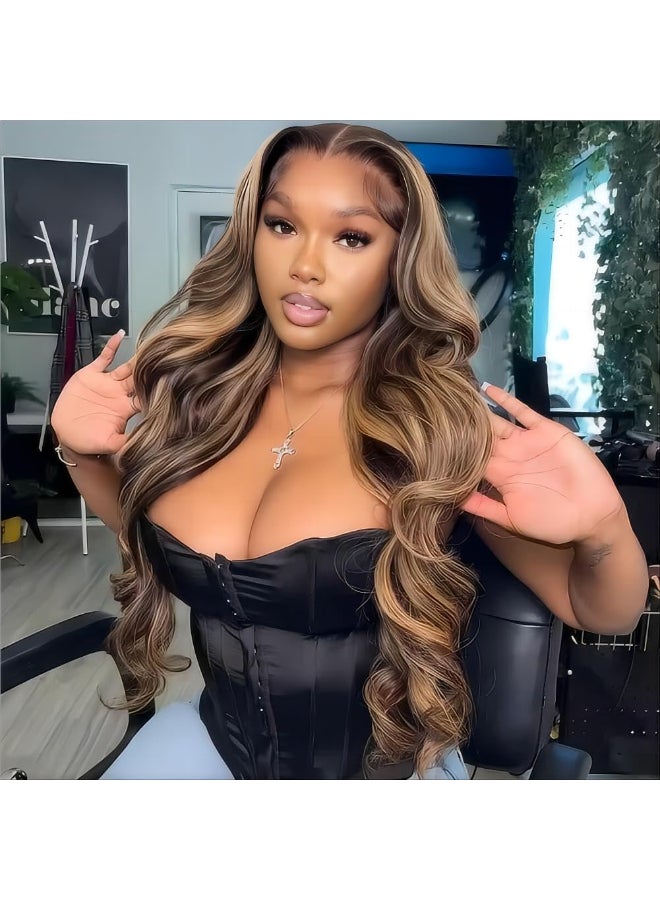 ISEE Wear and Go Glueless Wig HD Lace Front Wigs Human Hair Body Wave Wigs for Black Women 427 Honey Blonde Ombre Highlight Glueless Wigs Human Hair Pre Plucked 20 Inch180 Density - Image 2