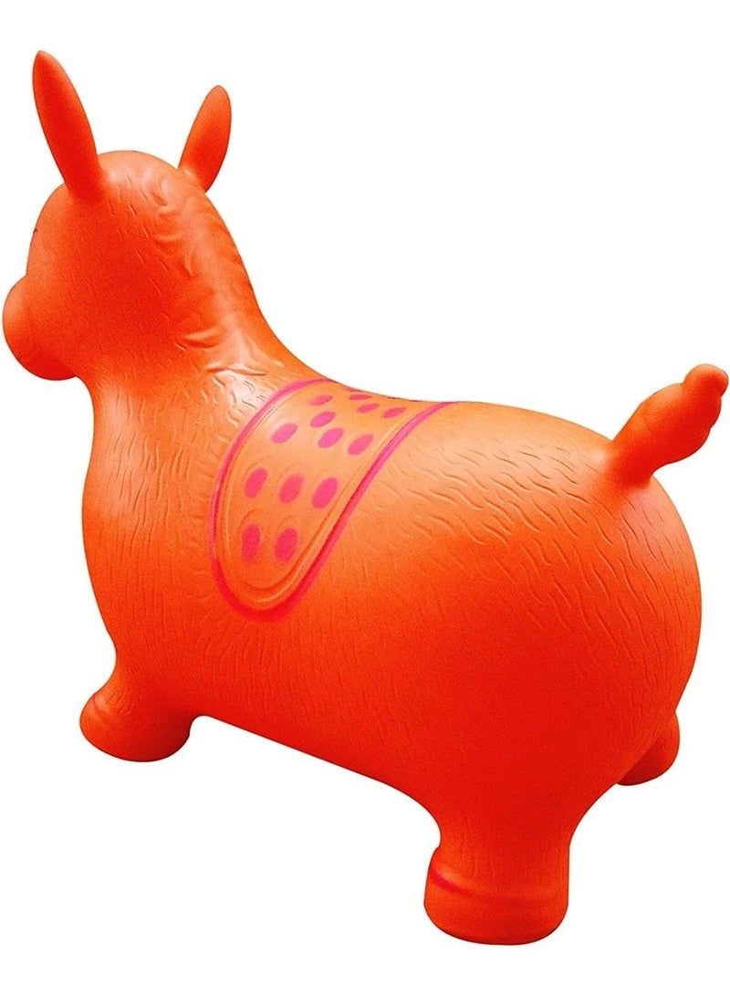 حصان نطاط قابل للنفخ مع مضخة يدوية من أبلراوند (برتقالي) - Image 3