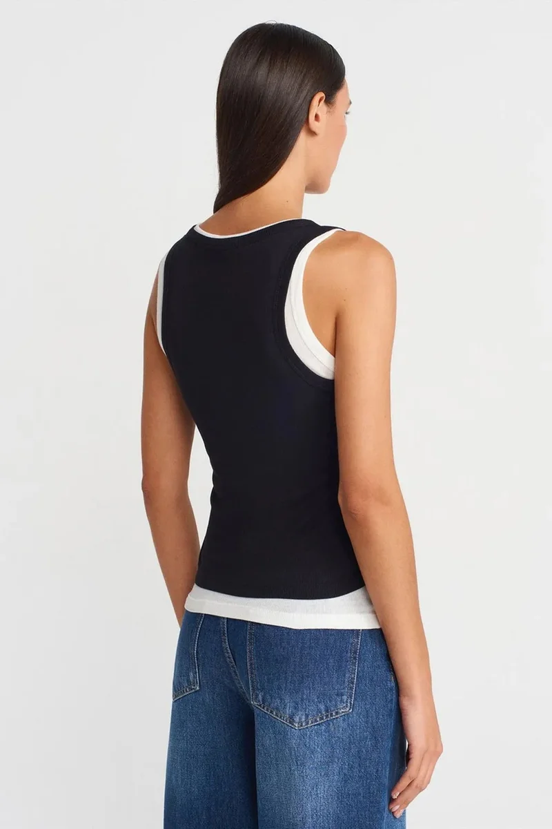 Dilvin Multicolor DILVIN Ribbed Cotton Sleeveless Cami Blouse for Women | Best Price UAE