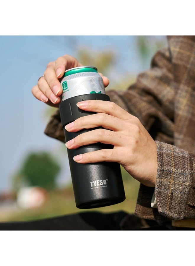TYESO Large-capacity insulated cup set for cola cans - 304 stainless steel - Sprite beverage - vehicle cup350ml - Image 4