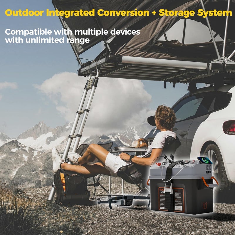 SUNAPEX صندوق بطارية ذكي SUNAPEX 12V/24V مع مراكز طاقة متعددة وقاطع دائرة لمحرك التجديف، البحرية، RV والألواح الشمسية - Image 2