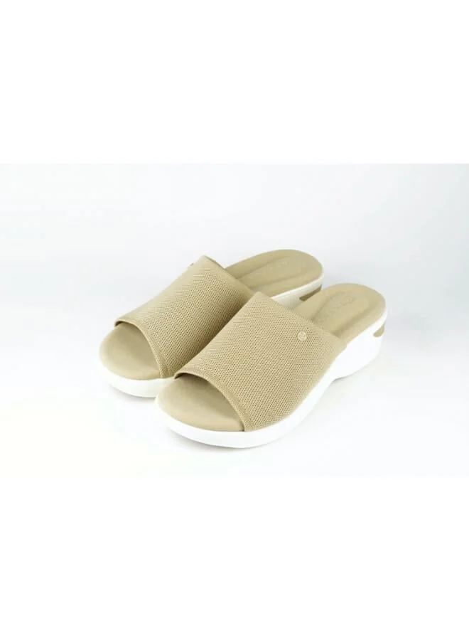 Zayna Beige 221-354 Zayna Women's Knit Wedge Slide 24ABT545 Beige for Women | Best Price UAE