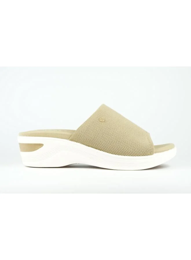 Zayna 221-354 Zayna Women's Knit Wedge Slide 24ABT545 Beige