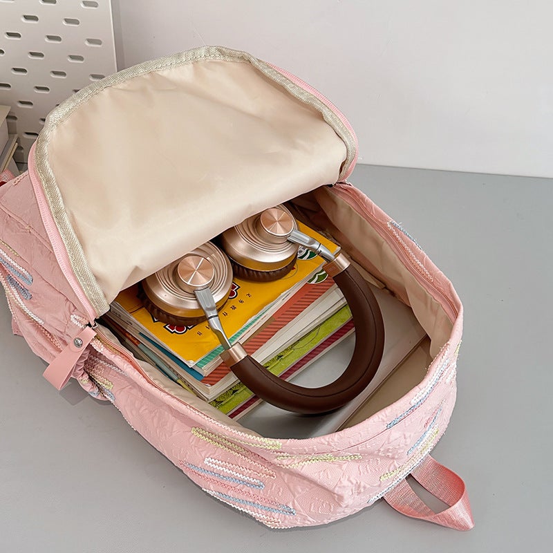 Stylish Soft Girl Backpack - Cute Ins Mini School Bag for Spring Outings - Image 3