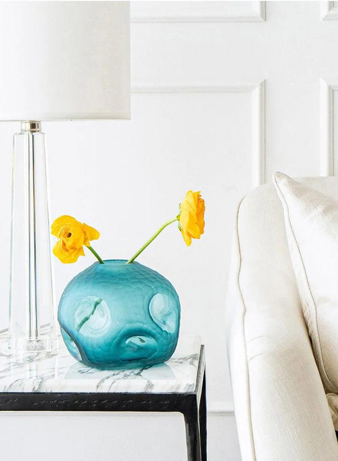KNOT HOME Tiffany Storms II Decorative Glass Vase Knot Home Designer Accessory for Bedroom Living Dining Room Office Area Décor  - Image 4