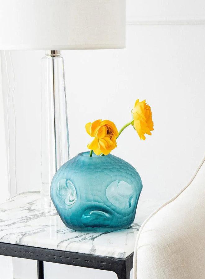 KNOT HOME Tiffany Storms II Decorative Glass Vase Knot Home Designer Accessory for Bedroom Living Dining Room Office Area Décor  - Image 5