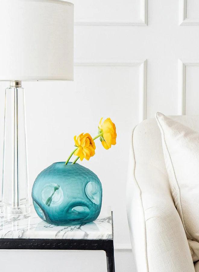 KNOT HOME Tiffany Storms II Decorative Glass Vase Knot Home Designer Accessory for Bedroom Living Dining Room Office Area Décor  - Image 3