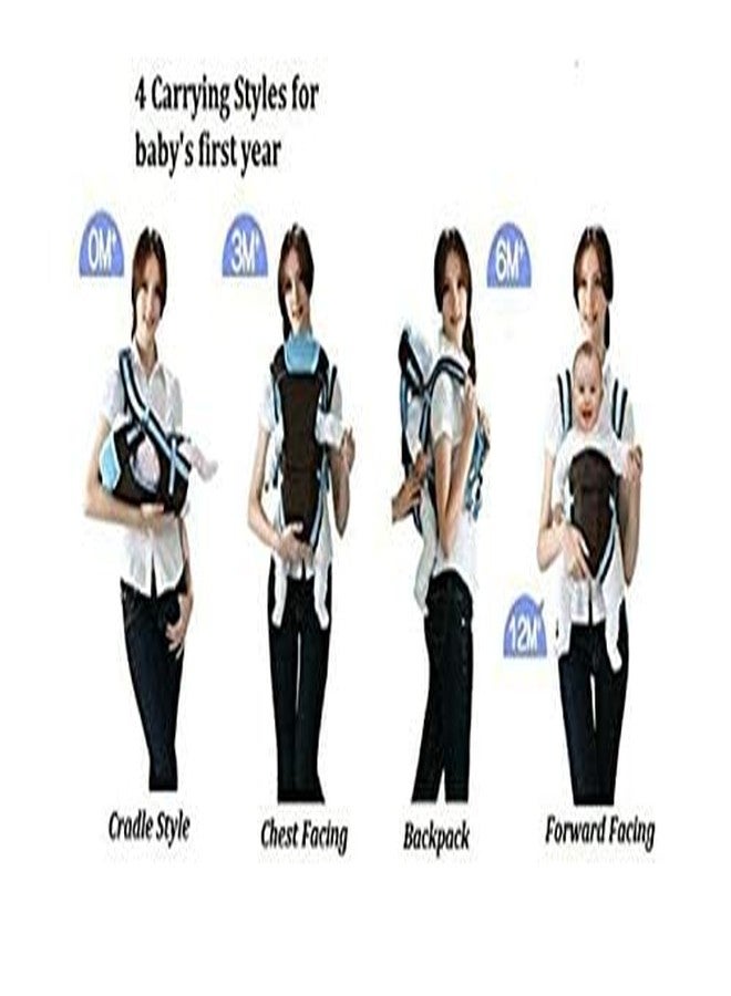 Fruhrer Baby Carrier with Hip Seat|Multi Way| Ergonomic Baby Carrier for Travel | Child Safety Strip/Baby Sling Carrier Bag/Baby Back Carrier Bag| - Image 2